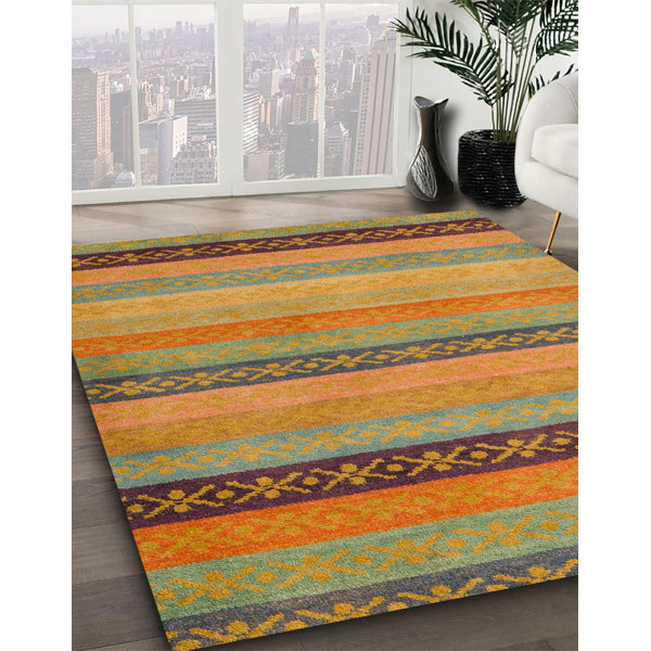 Foundry Select AmiJo Machine Woven / Power Loomed Green/Orange Rug
